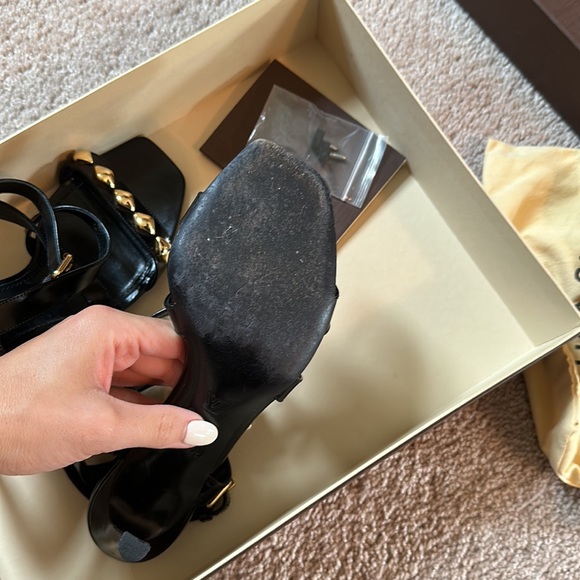 Louis Vuitton Leather Slingback Sandals, Black, Size 39 - Picture 5 of 5